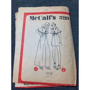 McCalls 3219 Vintage Sewing Pattern Womens Dress Tunic Size 10  1970s
